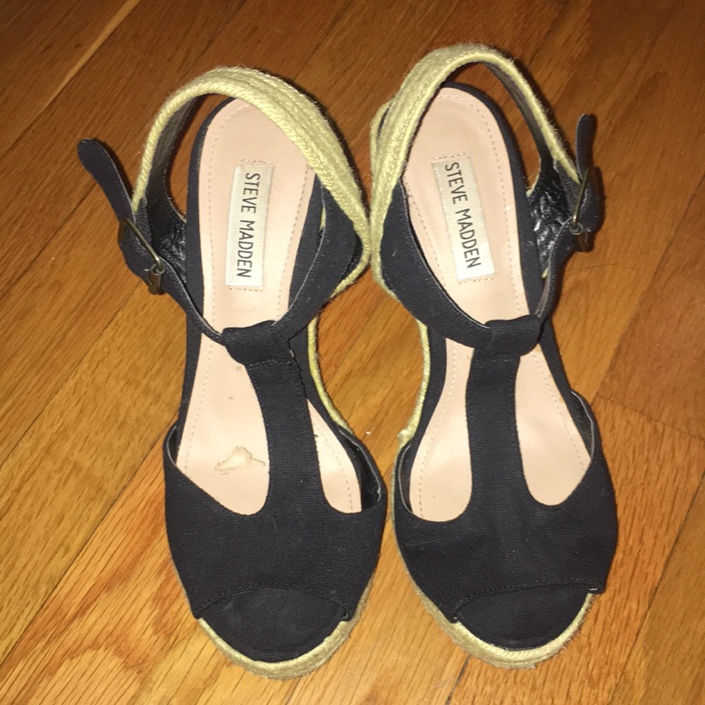 black Steve madden espadrilles